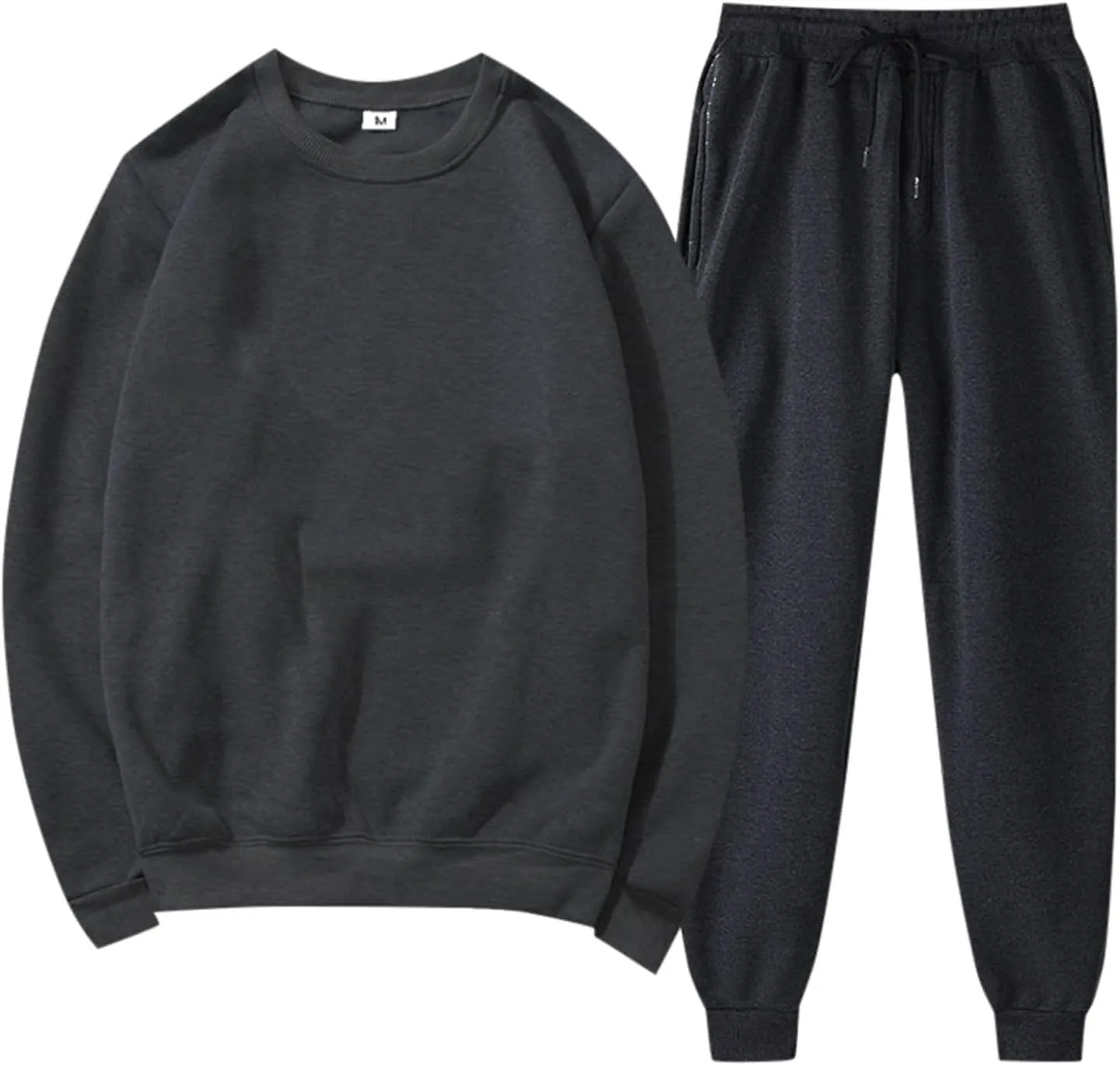 Women 2 Piece Outfits Sweatsuit Long Sleeve Crewneck Drawstring Tracksuit Pullover and Wide Leg Pants