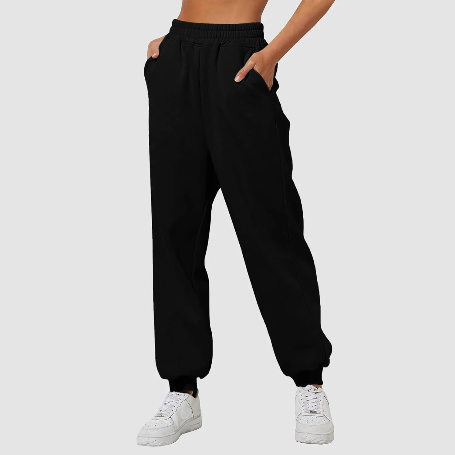 Women Cotton Linen Summer Y2K Fashion Pant Trousers High Waist Stretchy Loose Fit Trouser Trendy