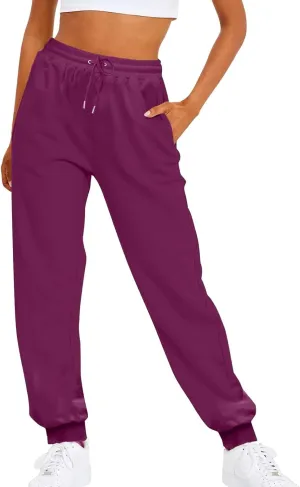Women Linen Blend Summer Flowy Pants Elastic Waist Straight Loose Fit Pants Work Business