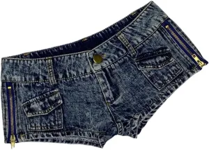 Women Sexy Sequin Low Waist Denim Jeans Shorts Mini Hot Pants Shorts