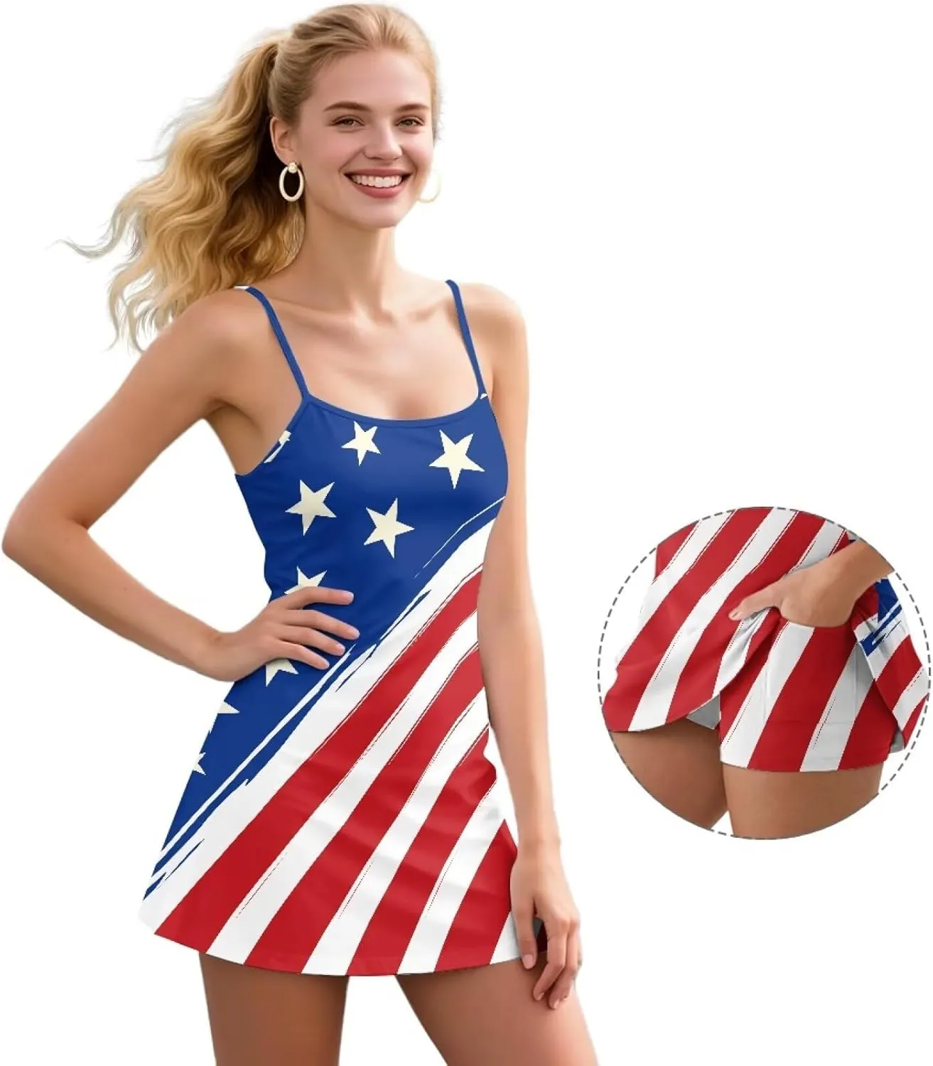 Women Tennis Dress with Separate Shorts and Pocket Quick Dry Workout Athletic Golf Mini Dresses 2025 Summer Outfits