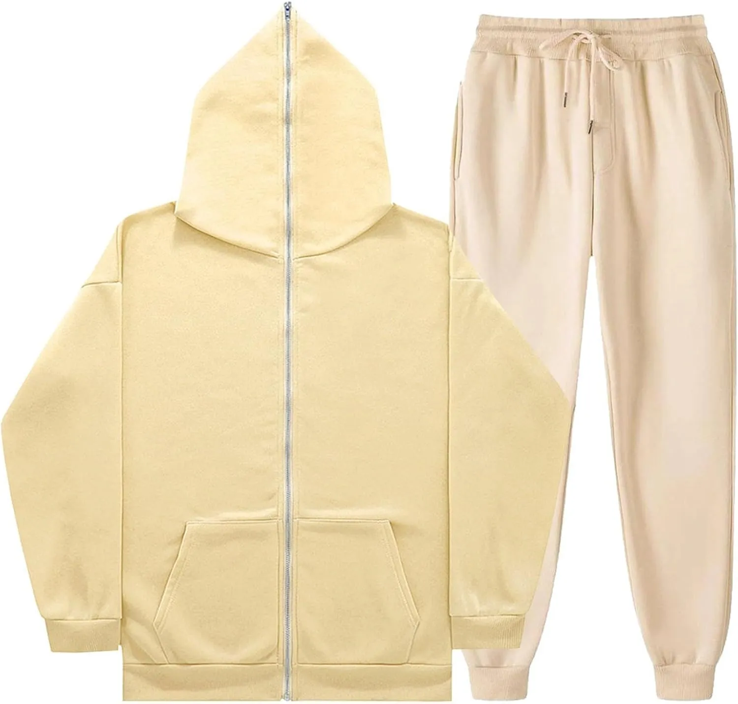 Women's 2 Piece Outfits Long Sleeve Crewneck Baggy Fall Sweatshirt and Wide Leg Sweatpant Suit