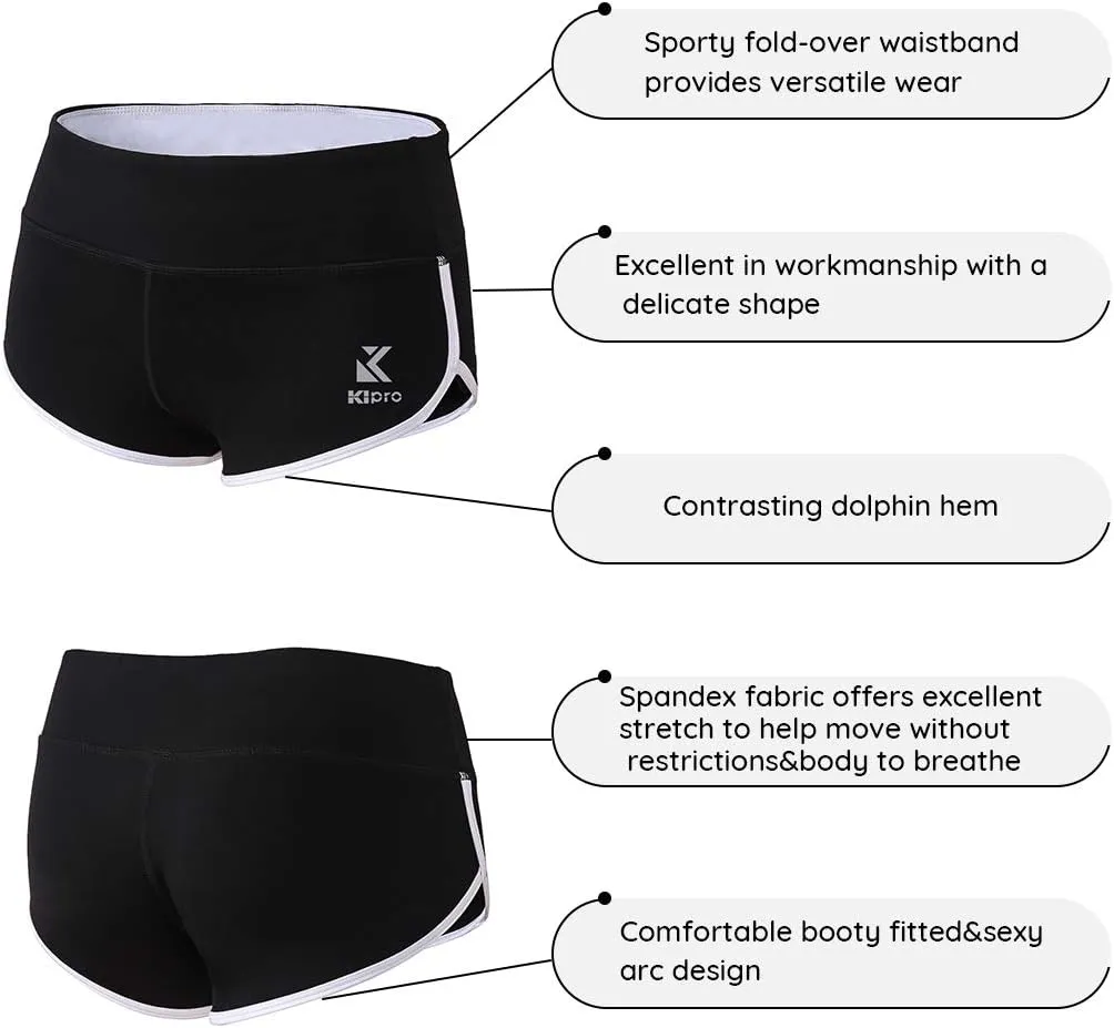 Women's Active Shorts Fitness Sports Yoga Booty Shorts for Running Gym Workout