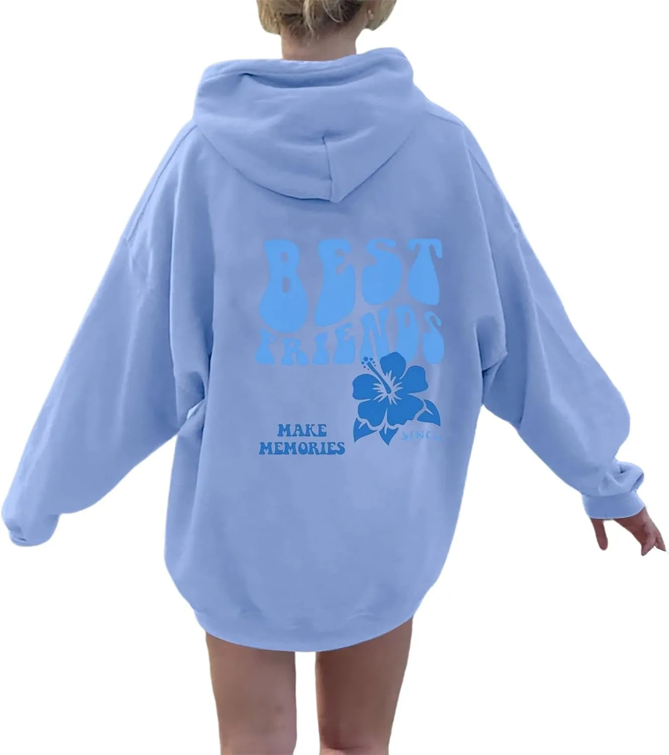 Womens Cute Hoodies Pink Hoodie Long Sleeve Oversized Letter Print Graphic Sweatshirts Teen Girl Y2K Preppy Clothes