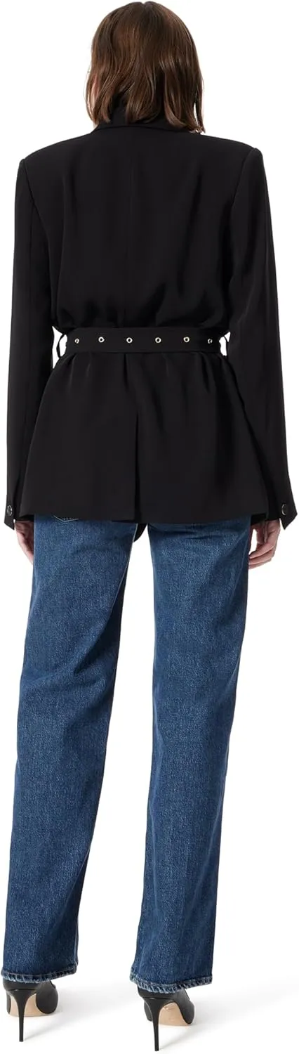 Women's Everly Double Breasted Belted Wide Blazer Standard