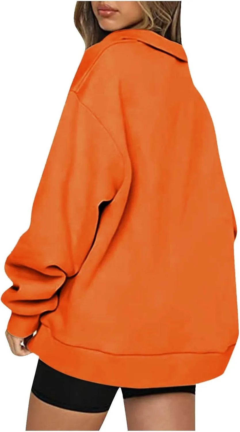 Women's Fashion Hoodies & Sweatshirts Oversized Button Up Hoodie Sweatshirt Long Sleeve Fall Outfits Trendy y2k Clothes