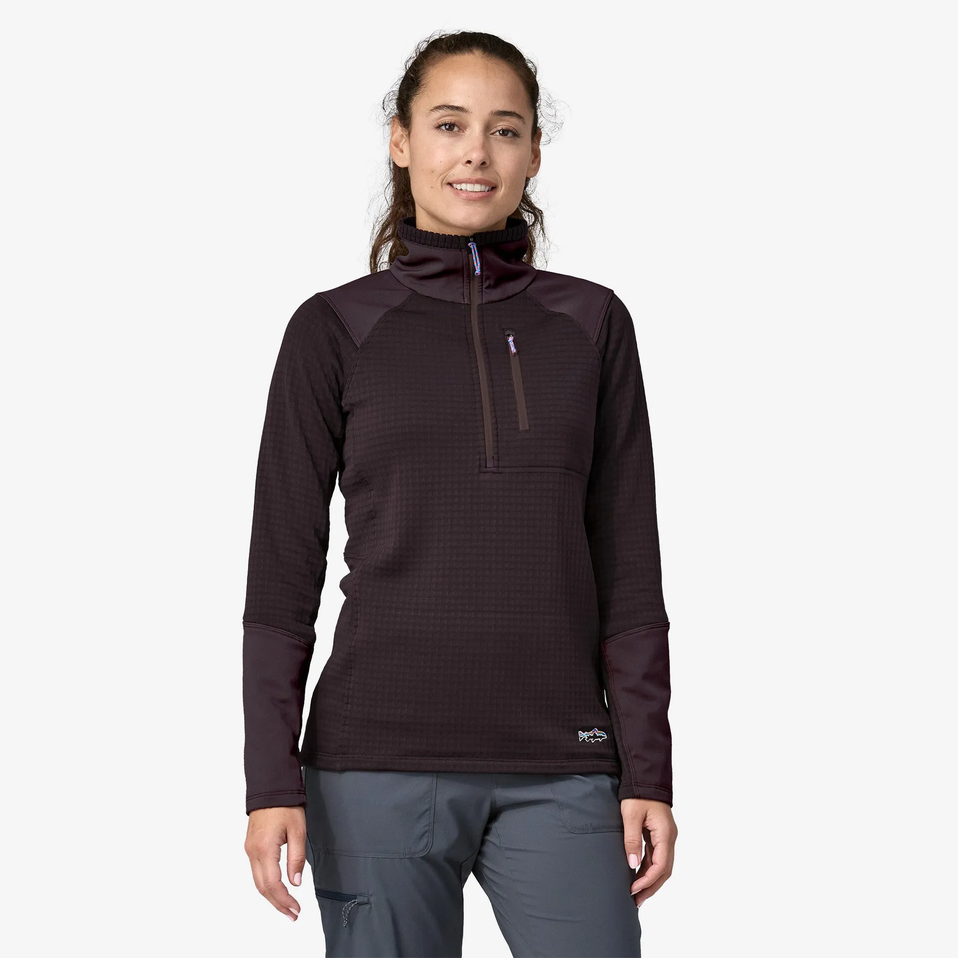 Women's Long-Sleeved R1 Fitz Roy Trout 1/4-Zip Mid Layer (Past Season)