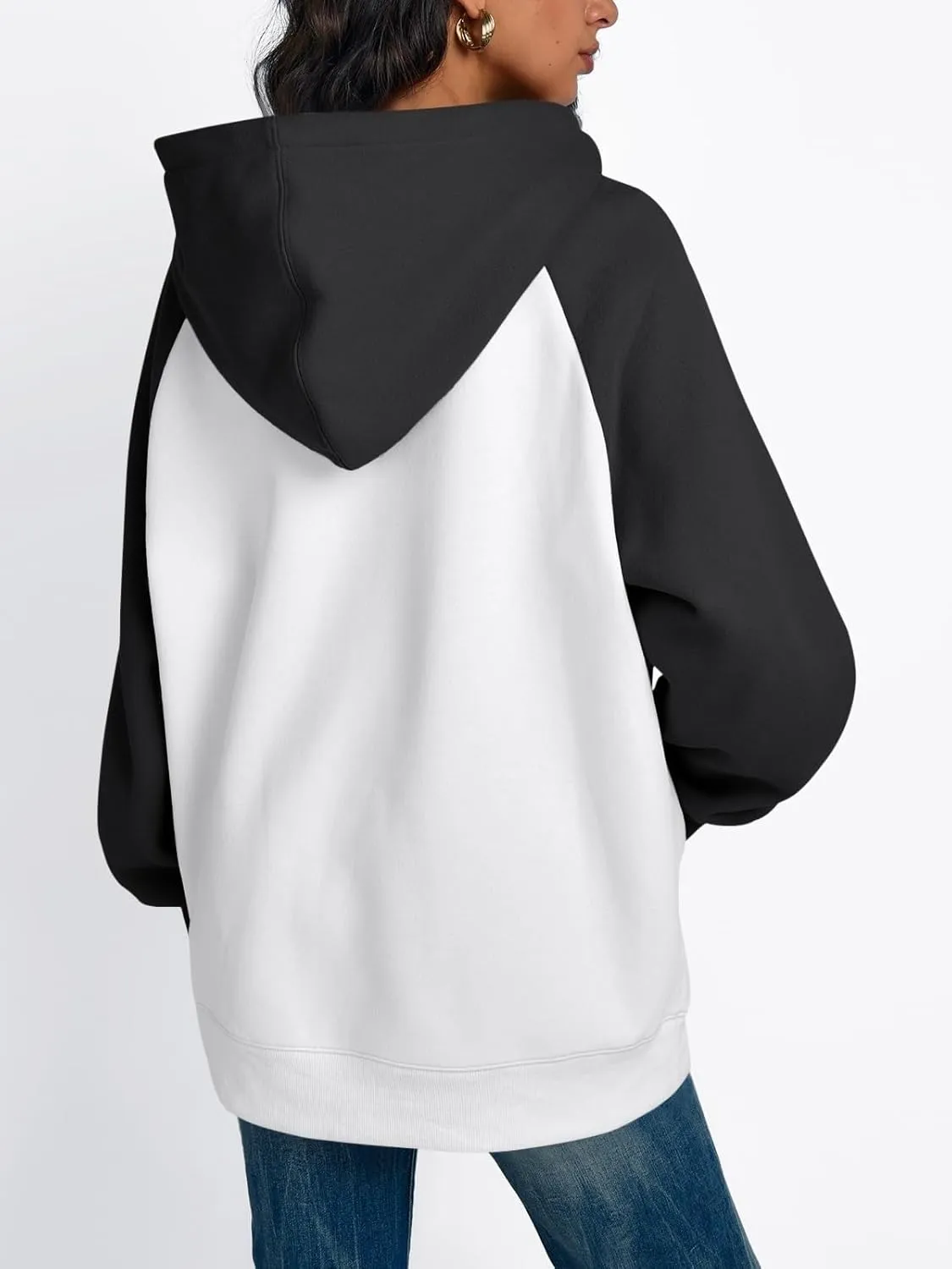 Womens Oversized Hoodies Fleece Casual Sweatshirts Basic Long Sleeve Sweaters Pullover 2024 Fall Winter Outfits