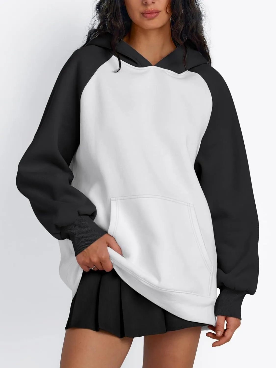 Womens Oversized Hoodies Fleece Casual Sweatshirts Basic Long Sleeve Sweaters Pullover 2024 Fall Winter Outfits