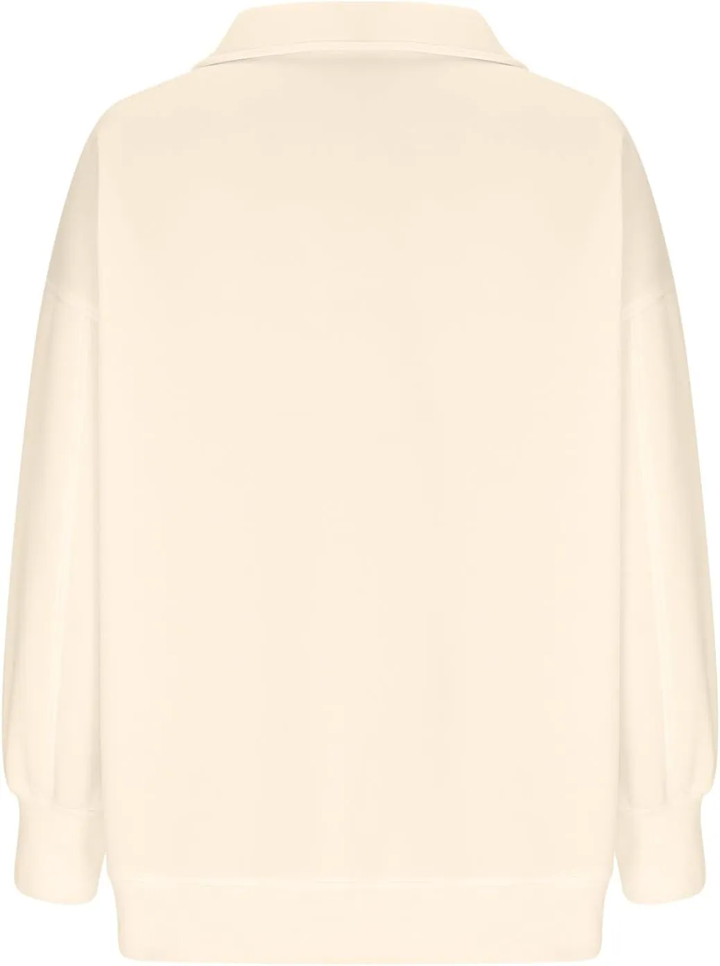 Women's Oversized Quarter Half Zip Hoodies Sweatshirt,Casual V Neck Long Sleeve Pullover Tunic Comfy Basic Tops