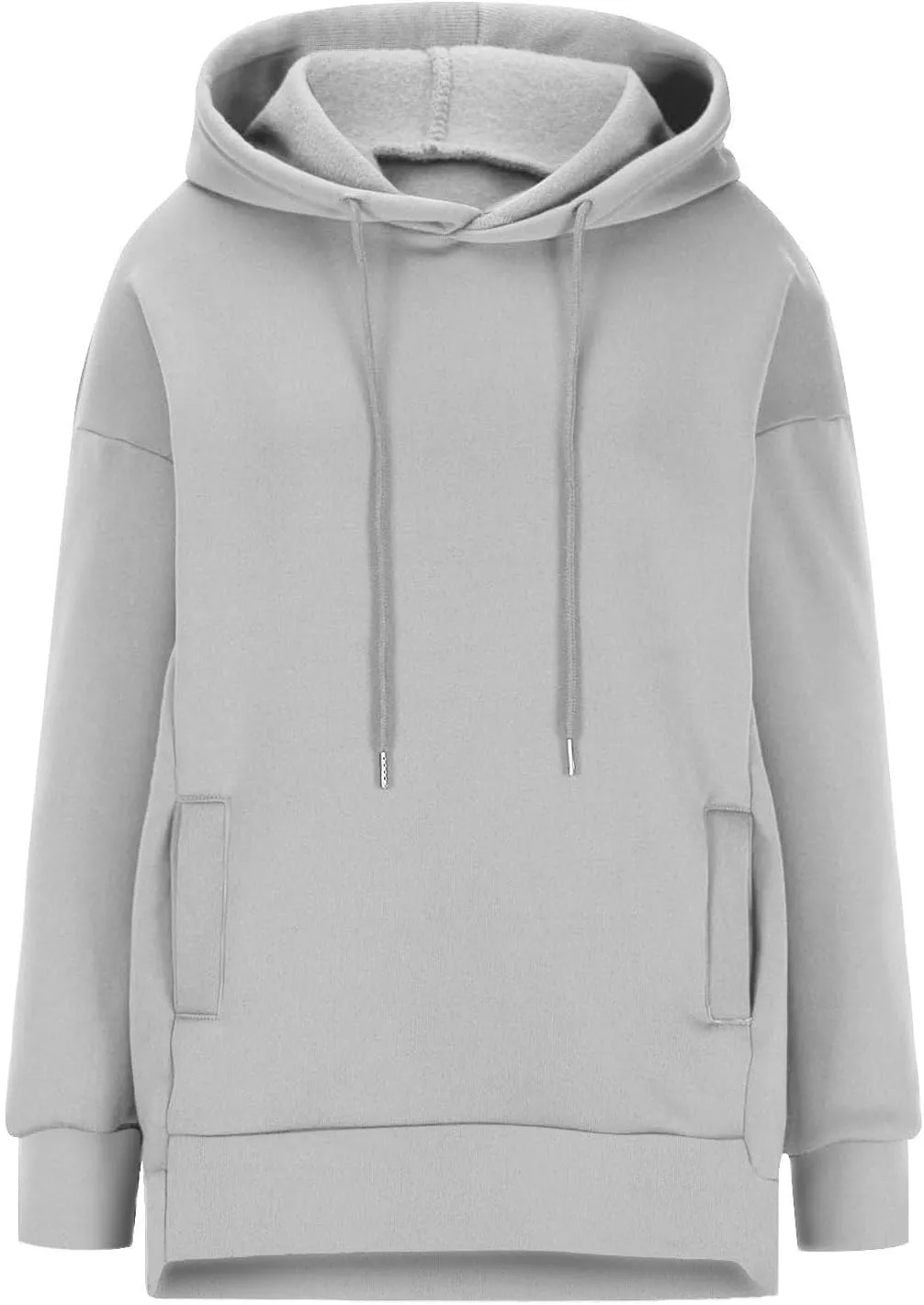 Womens Oversized Solid Color Hoodies Loose Drawstring Long Sleeve Pocket Sweatshirts Fall Winter Casual Pullover