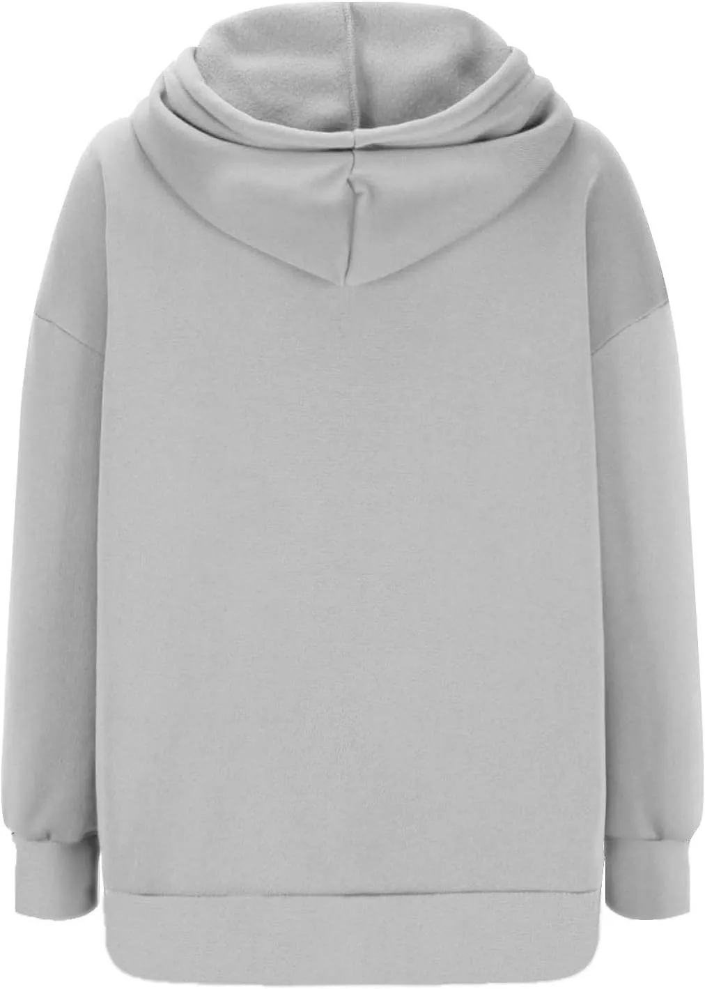 Womens Oversized Solid Color Hoodies Loose Drawstring Long Sleeve Pocket Sweatshirts Fall Winter Casual Pullover