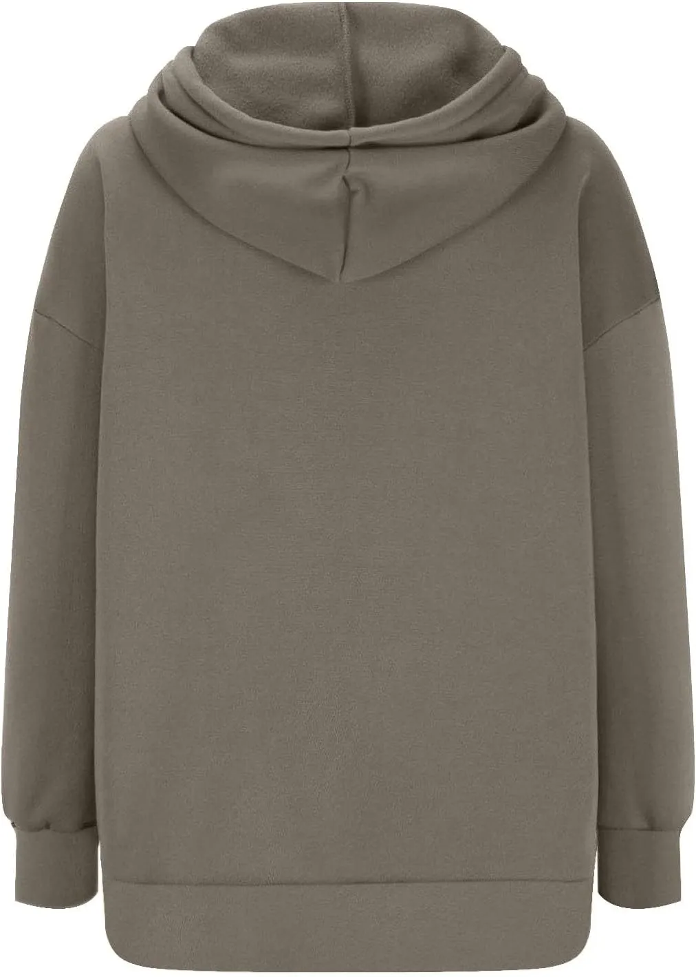Womens Oversized Solid Color Hoodies Loose Drawstring Long Sleeve Pocket Sweatshirts Fall Winter Casual Pullover