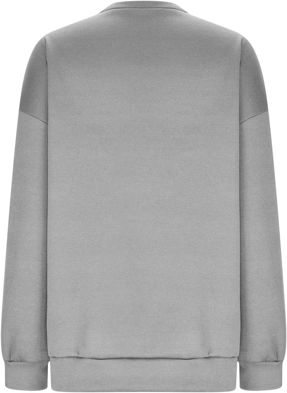 Women's Oversized Sweatshirts Solid Color Long Sleeve Crewneck Hoodies Side Slit Lightweight Pullovers Dailywear