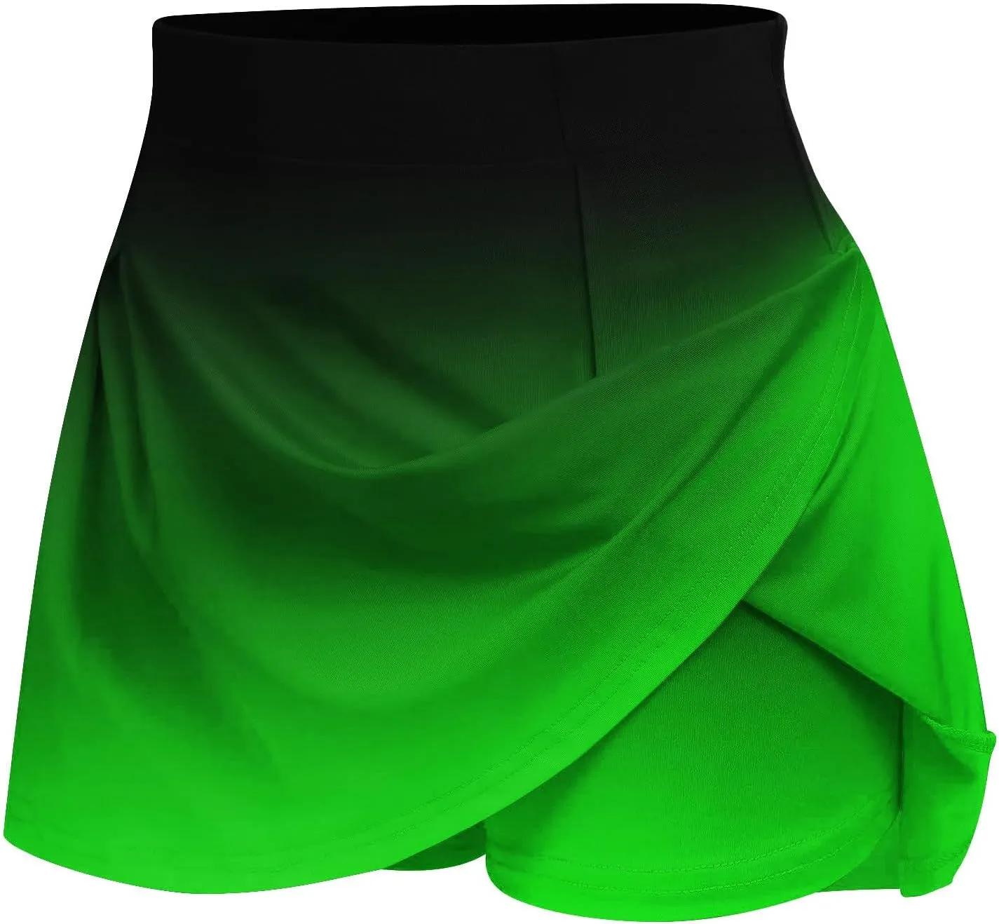 Women's Skirt Shorts Skort Gradient Casual Summer Athletic Workout Biker Shorts 2-in-1 Double Layer Tennis Skirt with Short