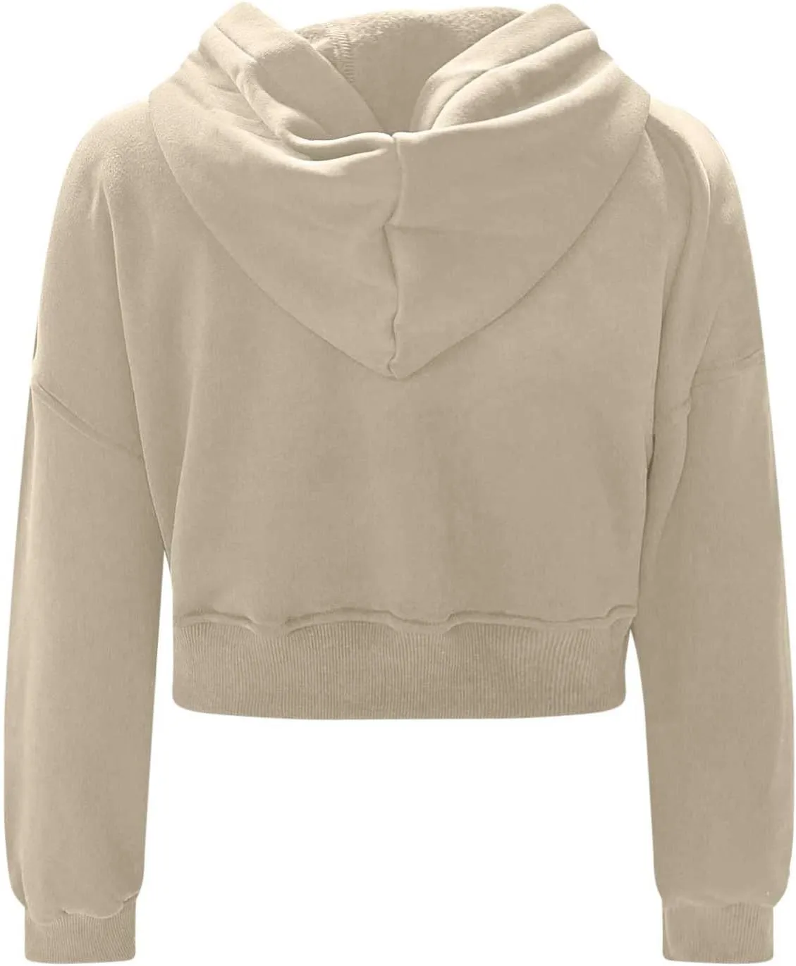 Womens Zip Up Cropped Sweatshirts Hoodie Long Sleeve Jacket Trendy Y2K Crop Tops 2024 Fashion Outfits Clothing