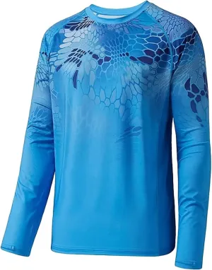YIBIMOTTO UPF50  Sun Protection Shirt for Men Long Sleeve Fishing Shirt Quick Dry Fishing Clothing Plus Size