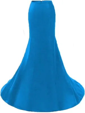 YJNXHN Women's Long Maxi High Waist Mermaid Satin Skirt for Wedding Evening Prom Night Out