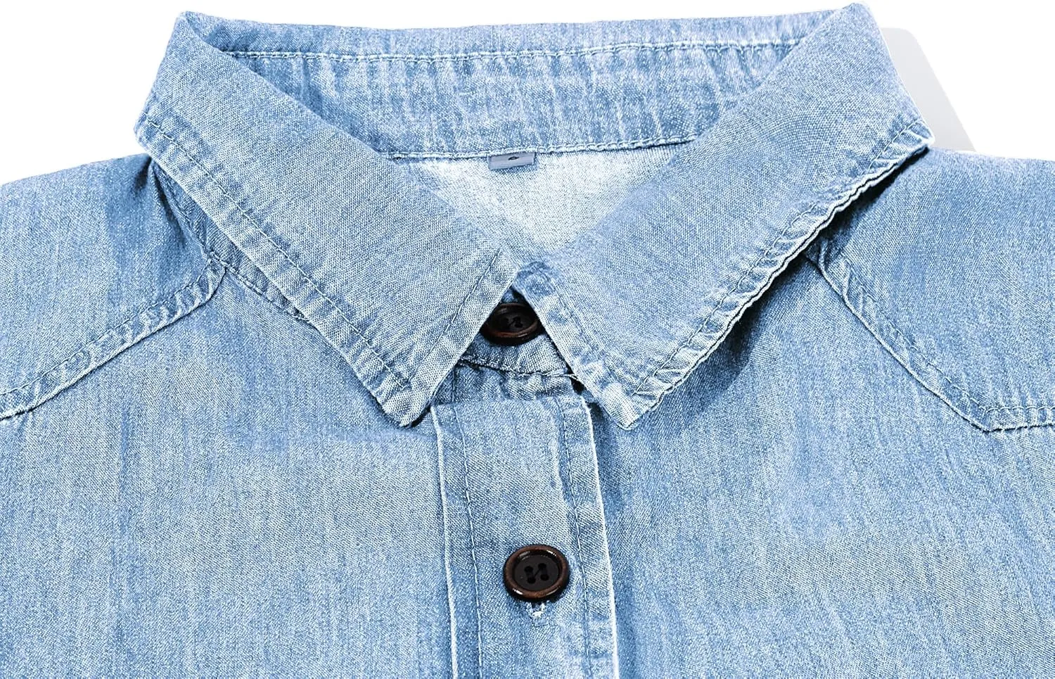 yoeasy Women's Casual Long Sleeve Denim Shirt Dress Retro Tie Waist Classic Button Down Pockets Jean Shirt Dress
