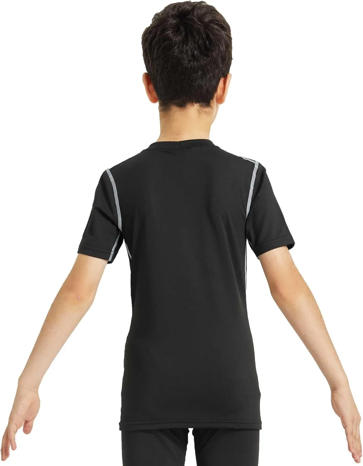 Youth Boys Compression Shirt Short Sleeve Football Undershirt for Kid Quick Dry Athletic Baseball T-Shirt Base Layer