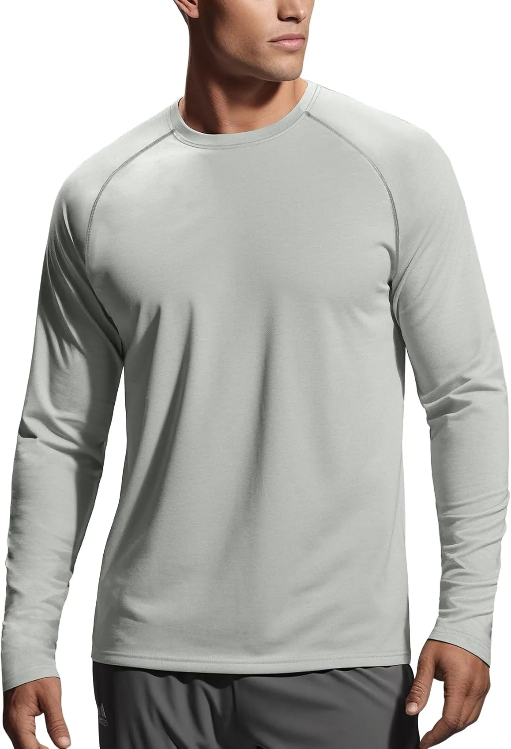 Zengjo Mens Long Sleeve Workout Shirts Moisture Wicking Running Athletic Sport Performance T-Shirt Lightweight SPF Sun Shirt