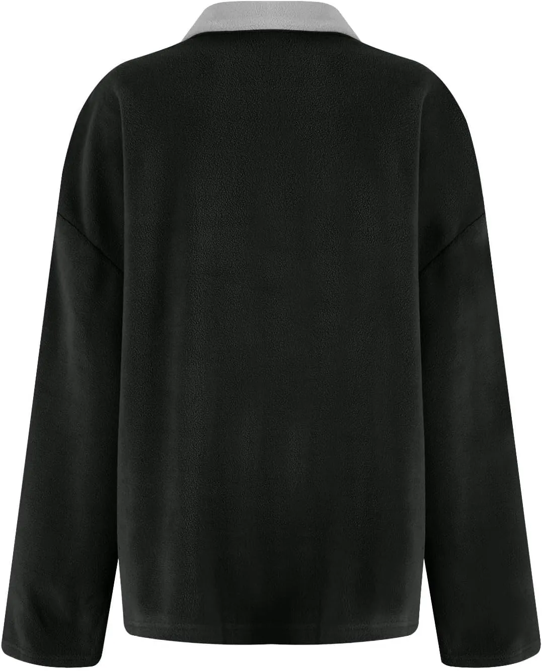 ZWRXW Women's Oversized Half Zip Sweatshirts Color Block Long Sleeve Lapel Pullover Casual Loose Fit Tops Fall Winter Clothes